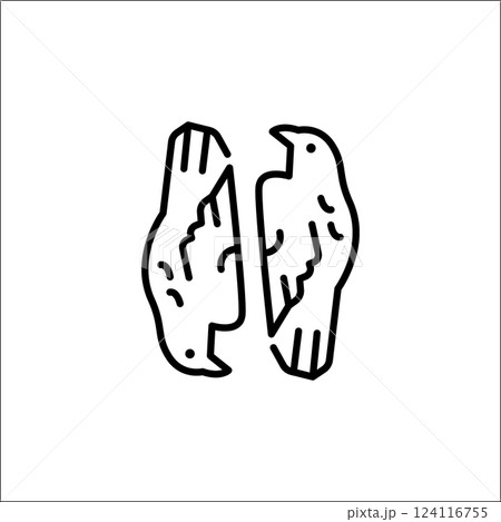 Viking ravens icon Viking ravens icon 124116755