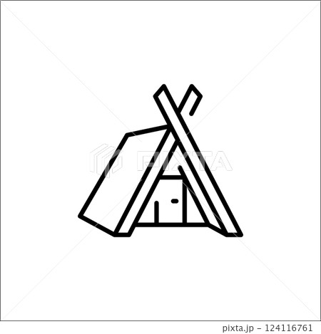 Viking tent icon Viking tent icon 124116761