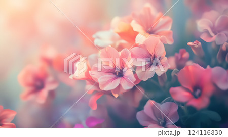 桃色の花の背景素材（Generative AI） 124116830