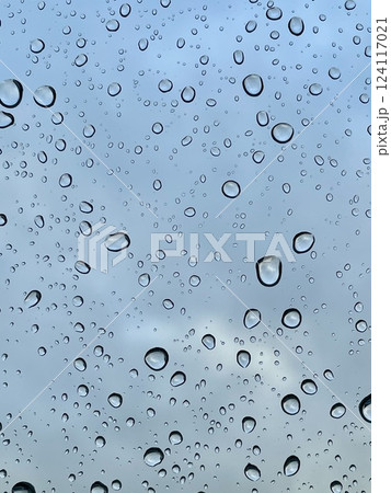Abstract background with raindrops on glass 124117021