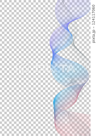 web波形デジタルイメージ背景　縦構図　破線あり　 124117060
