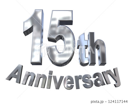 3DCG文字「15th Anniversary/15周年マークキラキラ」 124117144