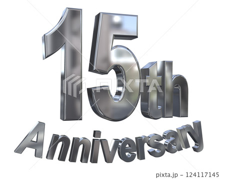 3DCG文字「15th Anniversary/15周年マークキラキラ」 124117145