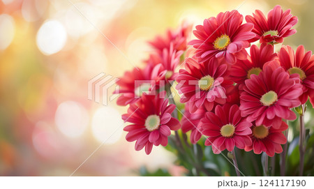 赤色の花の背景素材(Generative AI) 赤色の花の背景素材(Generative AI) 124117190