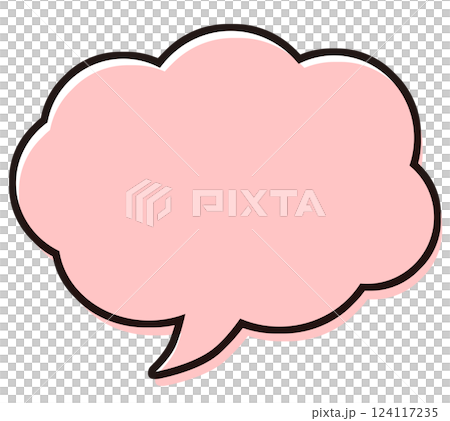 簡單的語音氣泡圖片素材紅色 124117235