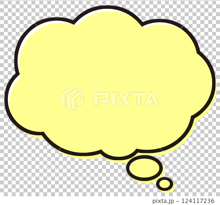 簡單的氣泡，感覺，插畫素材，黃色 124117236