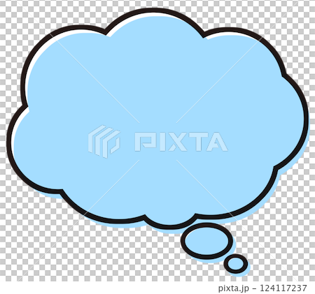 簡單的氣泡，感覺，插圖素材，藍色 124117237