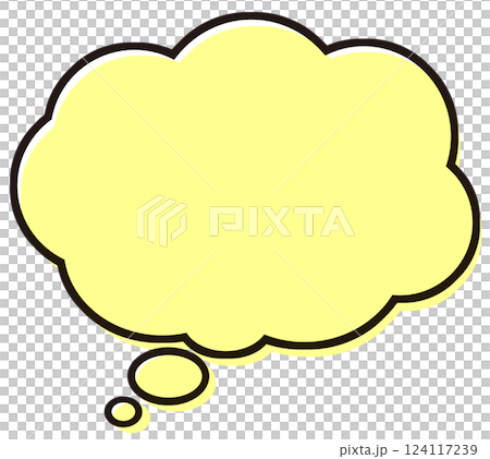 簡單的氣泡，感覺，插畫素材，黃色 124117239