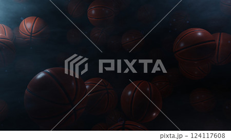Flying Basketball In Night Light, 3D illustration Background for advertising and wallpaper in sports and Basketball scene. 3D rendering in decorative concept. Flying Basketball In Night Light, 3D illustration Background for advertising and wallpaper in sports and Basketball scene. 3D rendering in decorative concept. 124117608