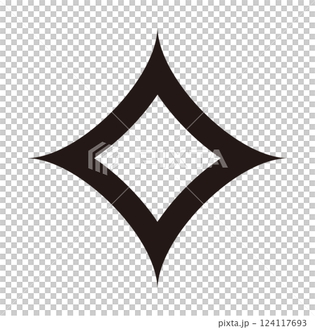 Vector illustration of glittering icon with AI image, black line drawing Vector illustration of glittering icon with AI image, black line drawing 124117693