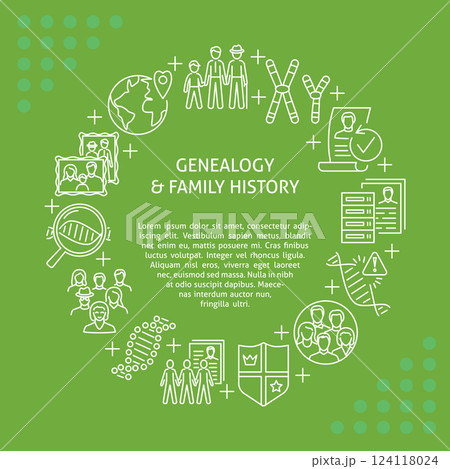 Genealogy and family history banner template 124118024