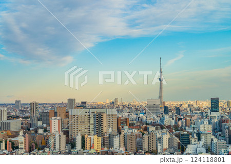 東京スカイツリーのある景色 124118801