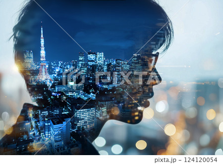 若手プロフェッショナルと未来都市が融合するイメージ 124120054