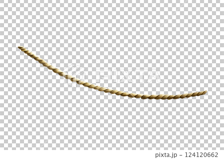 Twine straight brown rope. Watercolor hand drawn packthread isolated on transparent background. Tie jute illustration. For designers, menu, decoration, food blog, ecofriendly branding. Healthy 124120662