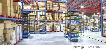 Smart logistic concept with automated guided vehicles 124120665