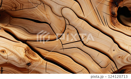 Wood textured surface with fluid natural shapes for abstract background. copy space Wood textured surface with fluid natural shapes for abstract background. copy space 124120713