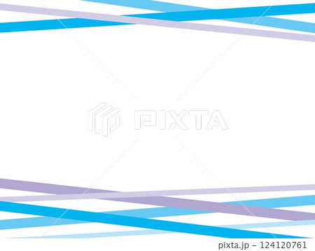 フレーム　線　ライン　白背景　パステルカラー 124120761