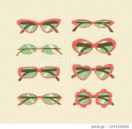 Sunglasses collection green and red Sunglasses collection green and red 124120920