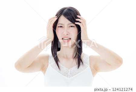 ビューティ　女性　悩む 124121274