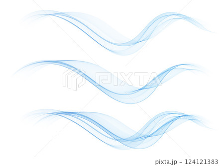 Abstract vector background, transparent waved lines for brochure, website, flyer design. Blue smoke wave. Abstract vector background, transparent waved lines for brochure, website, flyer design. Blue smoke wave. 124121383