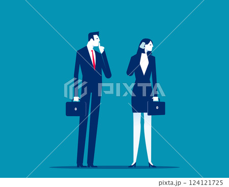 Vector Investor person Waiting for Clues With Their Ears Open Vector Investor person Waiting for Clues With Their Ears Open 124121725