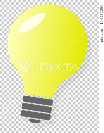 Yellow light bulb illustration 124122096