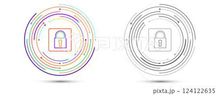 Cyber security circuit background 124122635