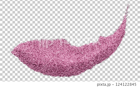 Pink glitter powder isolated on transparent background Pink glitter powder isolated on transparent background 124122845