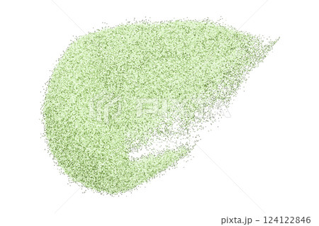 Green glitter powder isolated on transparent background 124122846