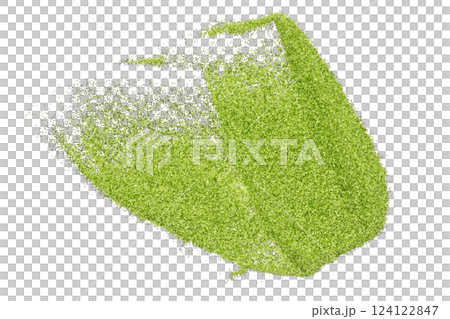 Green glitter powder isolated on transparent background Green glitter powder isolated on transparent background 124122847