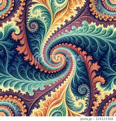 seamless paisley floral pattern design 124123168