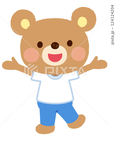 かわいいクマのキャラクター 運動着 スタッフ かわいいクマのキャラクター 運動着 スタッフ 124124204