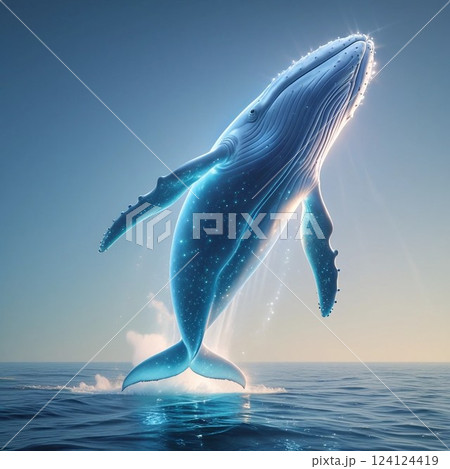 神秘的なクジラ 124124419