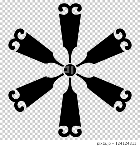 這是一個家族徽章。它被稱為六津小街。 124124813