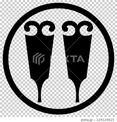 This is the family crest. It is a thin ring with a hairpin. 124124815