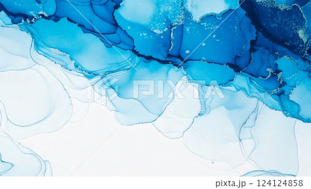 高級感のある薄くて淡いアルコールインクアート 水色 ブルー マーブル模様 余白あり 背景素材 高級感のある薄くて淡いアルコールインクアート 水色 ブルー マーブル模様 余白あり 背景素材 124124858