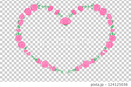 Carnation heart shaped frame Mother's Day heart frame 124125036