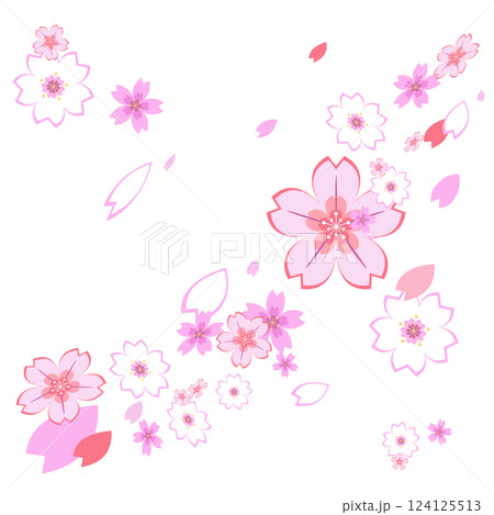 合格卒業入学新生活お祝いに_画面いっぱいの桜吹雪 合格卒業入学新生活お祝いに_画面いっぱいの桜吹雪 124125513