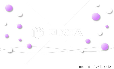パープルの水玉のシンプルなフレーム背景 124125812