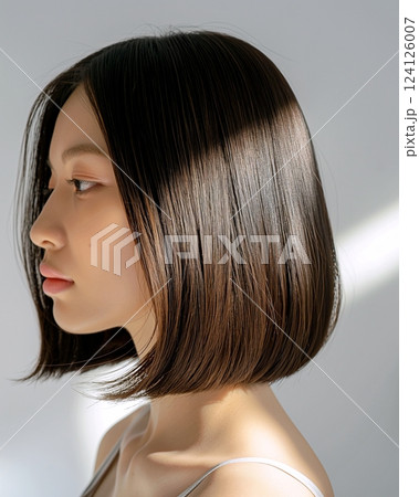 女性のヘアスタイル「AI生成画像」 124126007