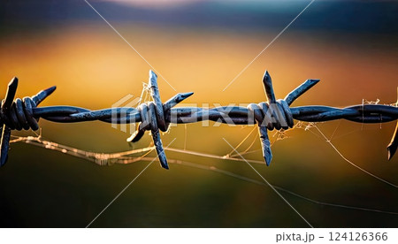 《AI画像》有刺鉄線 《AI画像》有刺鉄線 124126366