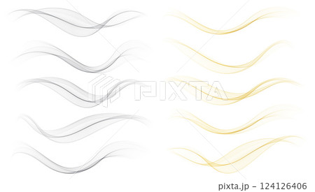 Abstract vector background, transparent waved lines for brochure, website, flyer design. Color smoke wave. 124126406