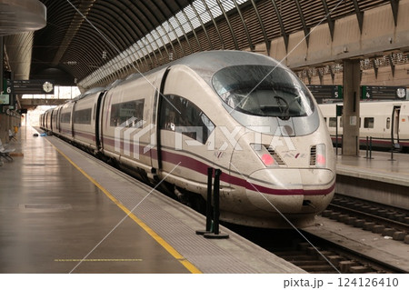 スペイン　セビリア駅　特急列車 124126410