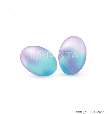 Happy Easter Neon Eggs Pack Vector Logo 124126548