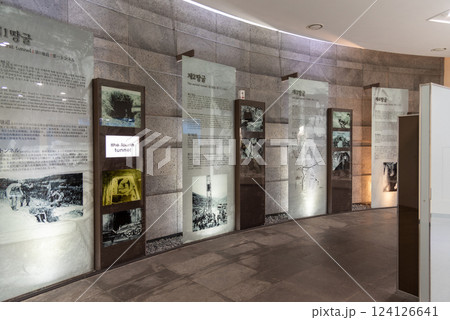 DMZ near Third Infiltration Tunnel in Korean Demilitarized Zone that separates North and South Korea in Paju, South Korea DMZ near Third Infiltration Tunnel in Korean Demilitarized Zone that separates North and South Korea in Paju, South Korea 124126641