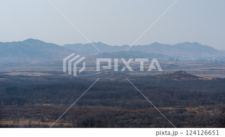 DMZ Korean Demilitarized Zone that separates North and South Korea in Paju, South Korea 124126651