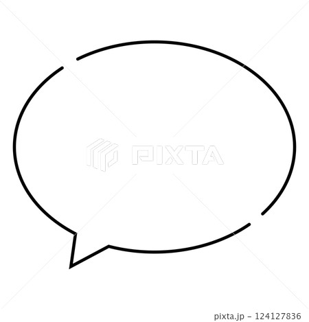 シンプルな吹き出しのイラスト 124127836