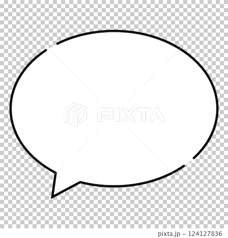 シンプルな吹き出しのイラスト 124127836