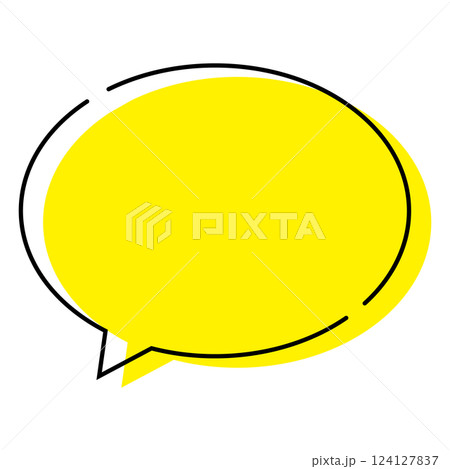 シンプルな吹き出しのイラスト シンプルな吹き出しのイラスト 124127837