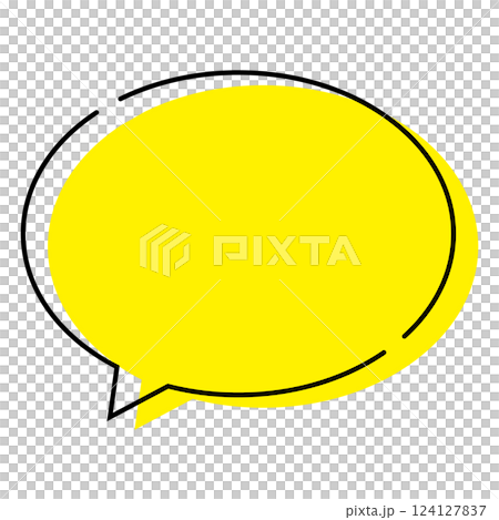 シンプルな吹き出しのイラスト シンプルな吹き出しのイラスト 124127837